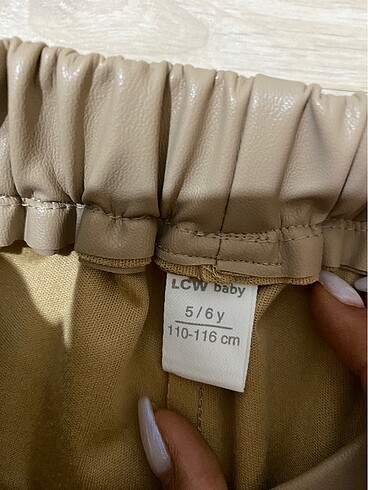 6 Yaş Beden camel Renk LCW KIZ ÇOCUK DERİ PANTOLON
