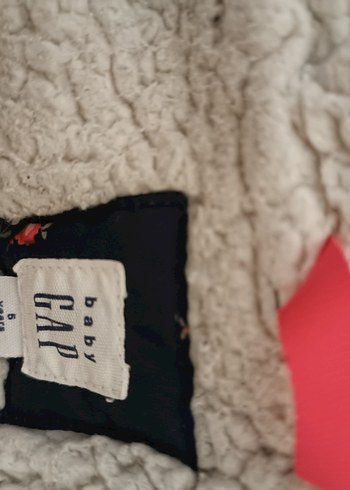 Gap Kız Çocuk Gri Kapüşonlu Çiçek Desenli Mont