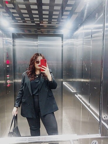 44 Beden siyah Renk Siyah blazer ceket