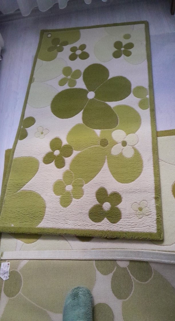 Çağdaş Desenli Açık Yeşil Halı - Görsel 3