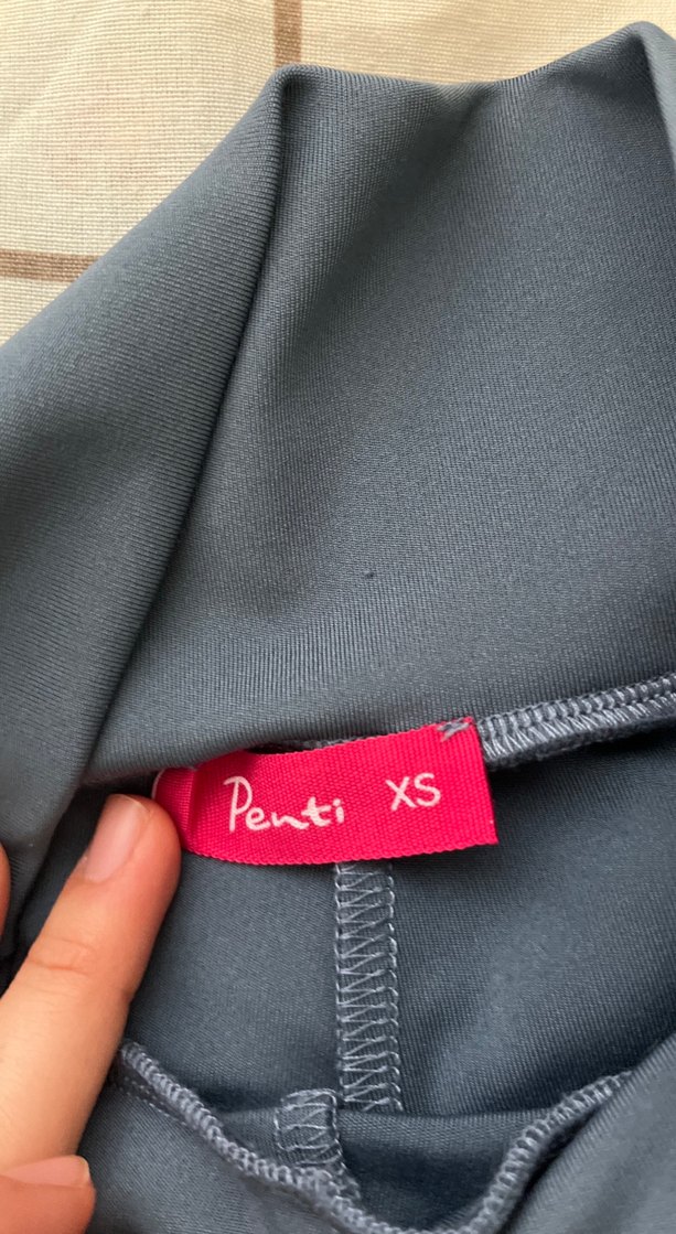 Drapeli Mavi Spor Kadın Taytı - Görsel 2