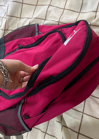 Bordo Dunlop Spor Sırt Çantası Fermuarlı - Görsel 4