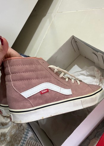 Pembe Süet Bağcıklı Stiletto Topuklu Kadın Spor Ayakkabı - Görsel 4