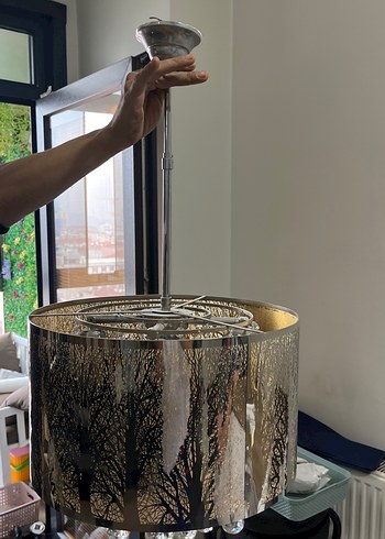 Parlak Altın Renkli Avize pazarlık vardır - Görsel 3