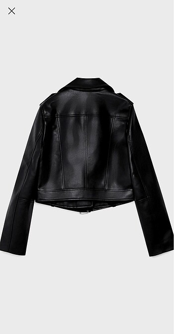 m Beden Stradivarius Suni Deri Biker Ceket