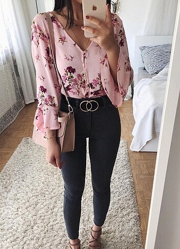 H&M Çiçekli Bluz 