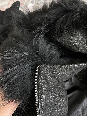 Orjinal kürklü deri detaylı kaban - Görsel 13