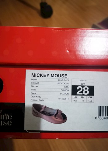 Kız Çocuk Pembe Fiyonklu Babet Ayakkabı - Görsel 5