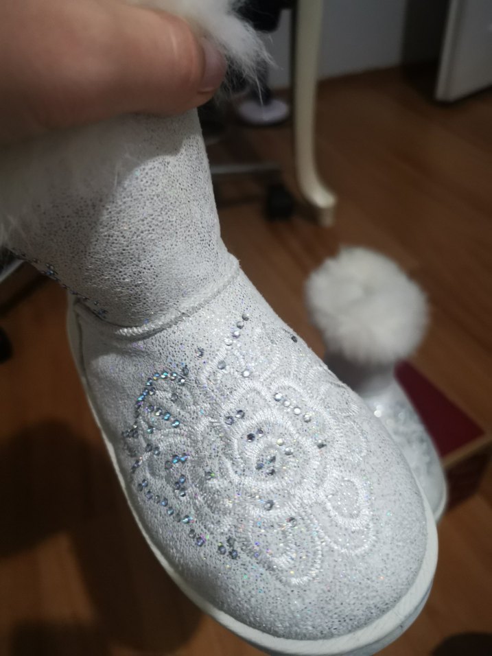 Kürklü Beyaz Kız Çocuk Botu - Görsel 4