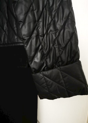 İPEKYOL Kapitone mix li Uzun Kadın Kaban - Görsel 4