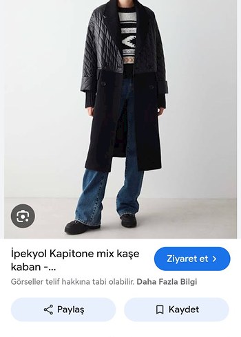 İPEKYOL Kapitone mix li Uzun Kadın Kaban - Görsel 9