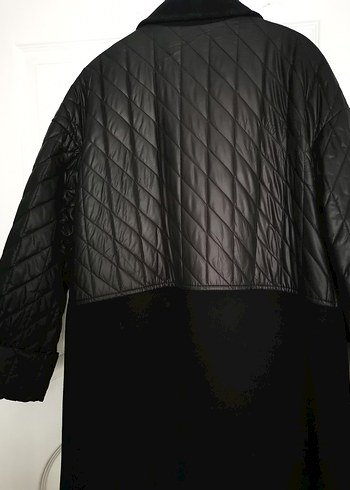 İPEKYOL Kapitone mix li Uzun Kadın Kaban - Görsel 6