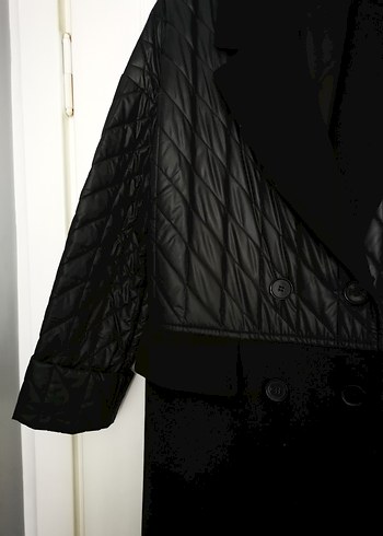 İPEKYOL Kapitone mix li Uzun Kadın Kaban - Görsel 5