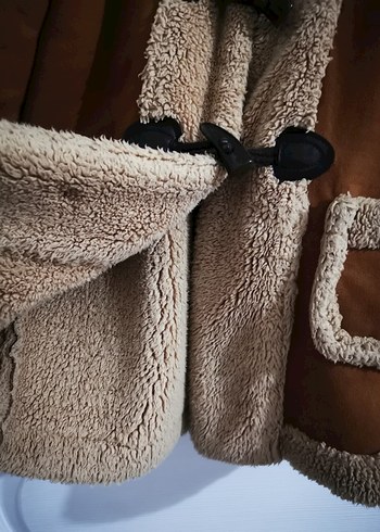 Koton kürklü, güderi, çocuk kaban. - Görsel 4