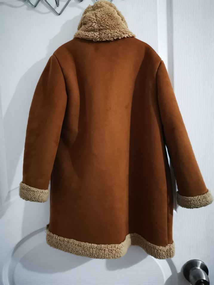 Koton kürklü, güderi, çocuk kaban. - Görsel 5