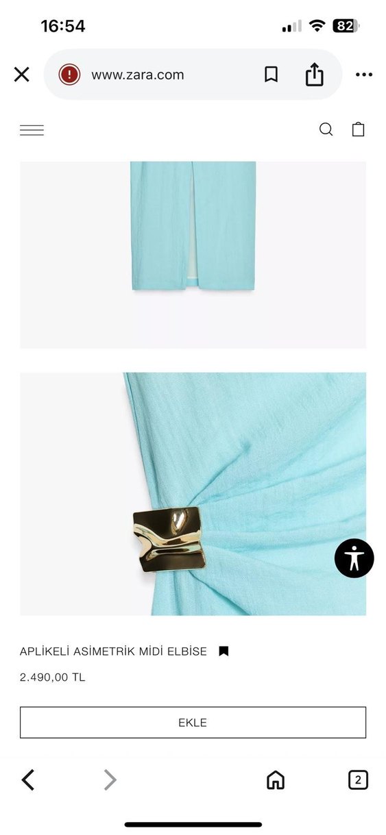 Zara Sıfır Etiketi Üstünde Şık Elbise - Görsel 4