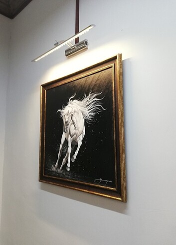 Beden Asalet /Beyaz At Tablosu 70 * 70 cm