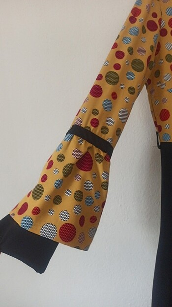 Tesettür elbise hardal sarısı rengi - Görsel 4