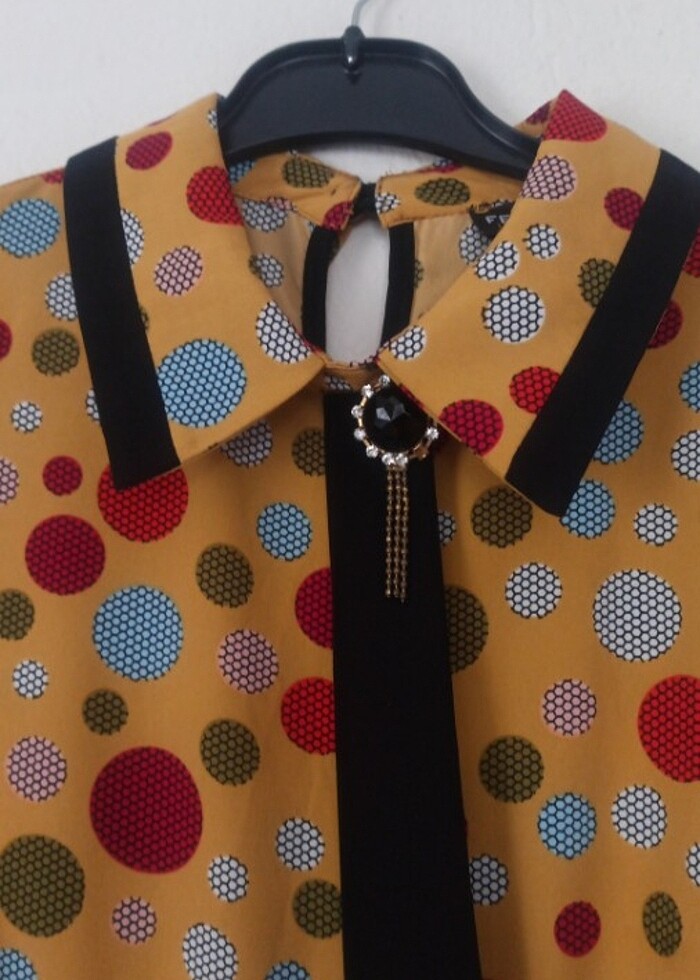 Tesettür elbise hardal sarısı rengi - Görsel 5