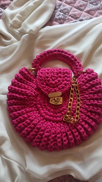 Penye ipten çanta istenilen renk model yapılır - Görsel 6