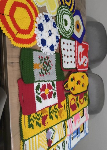 Renkli El Örgüsü Banyo lifi - Görsel 2