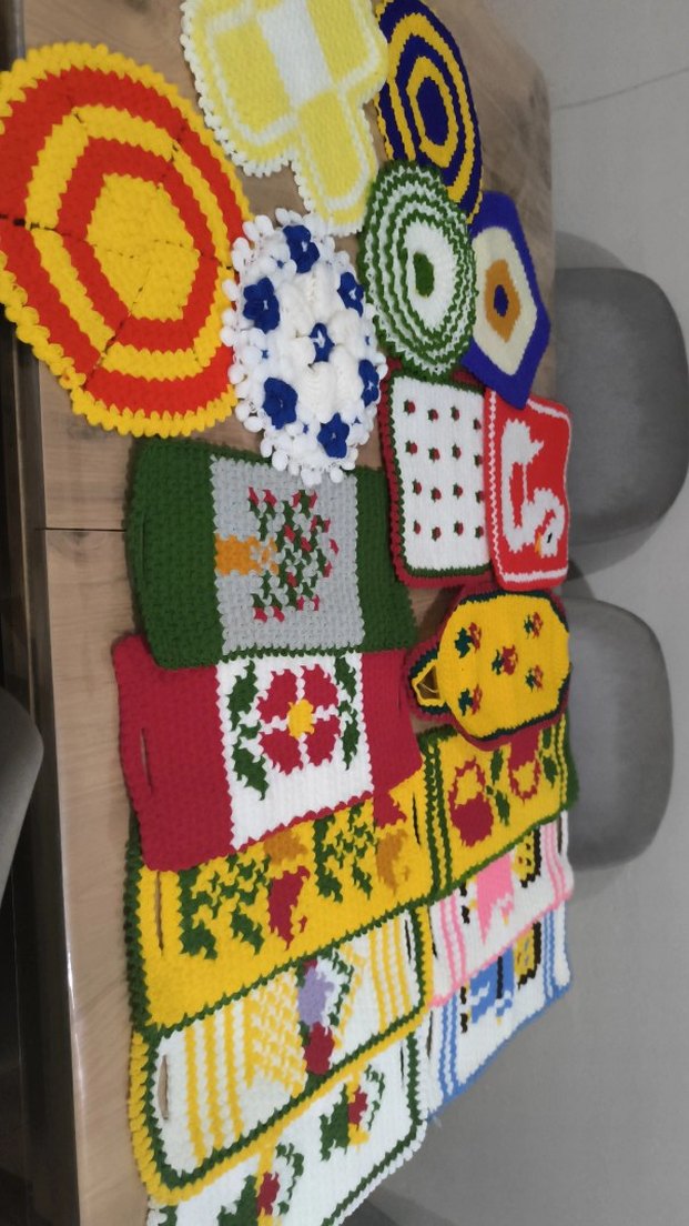 Renkli El Örgüsü Banyo lifi - Görsel 2