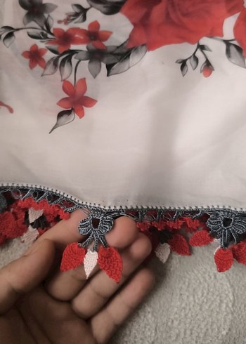 Dantel Detaylı Bohem Kadın Fular