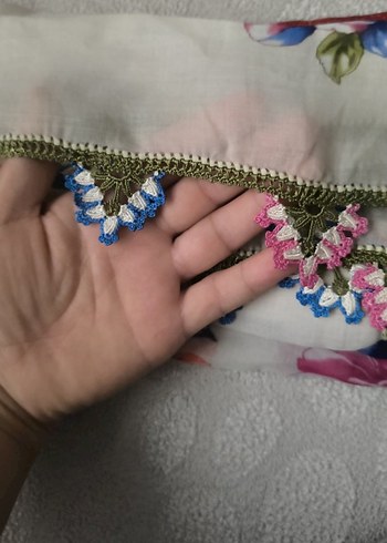 Beden Dantel Detaylı Çok Renkli Bohem Kadın Şal