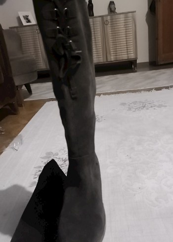 kahve Süet Tokalı Kadın Dizüstü Bot - Görsel 2