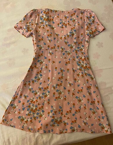 Stradivarius Çiçekli pembe zarif elbise????