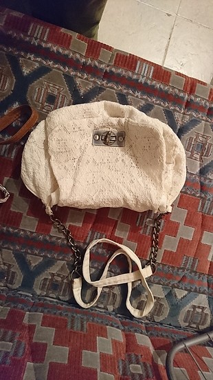 dantel krem rengi çanta