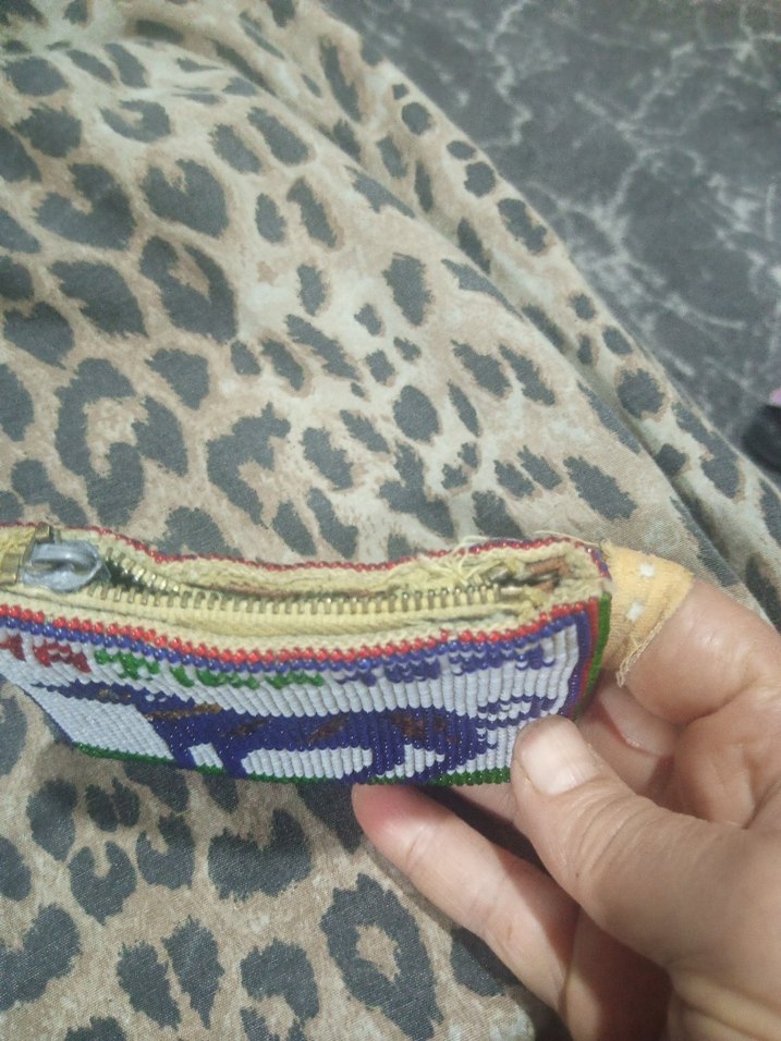 Boncuk İşlemeli Bohem Kadın Portföy Çanta cizdan vintage - Görsel 3