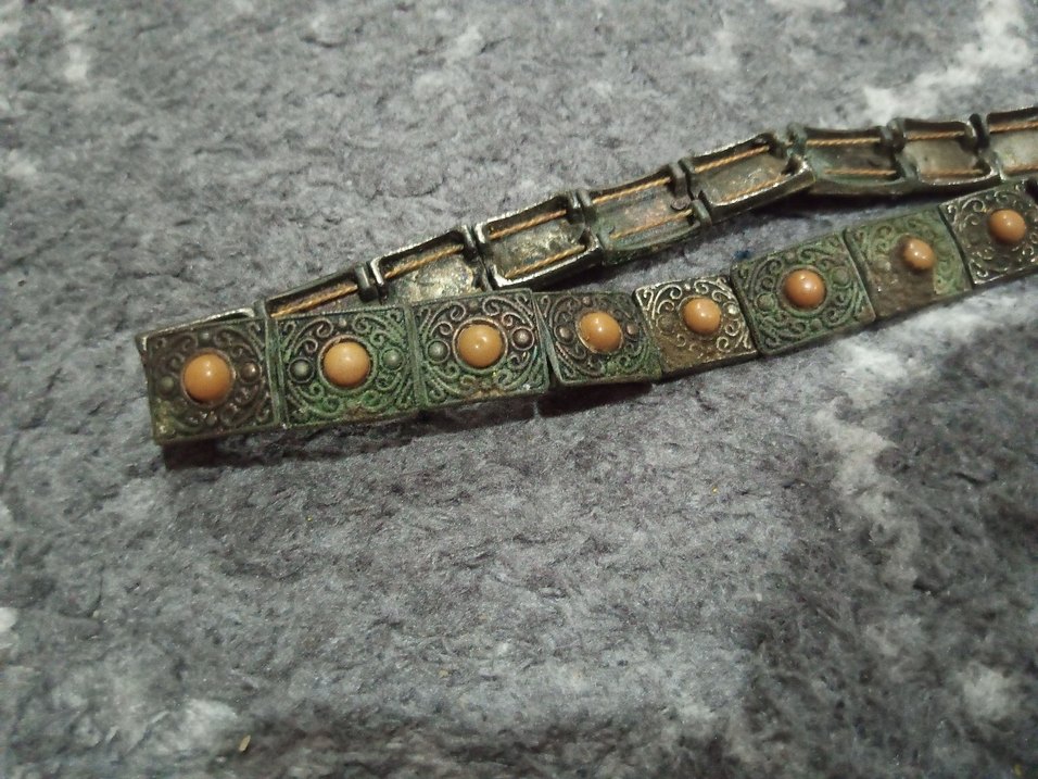 Bej Desenli Bohem Vintage Bileklik - Görsel 4