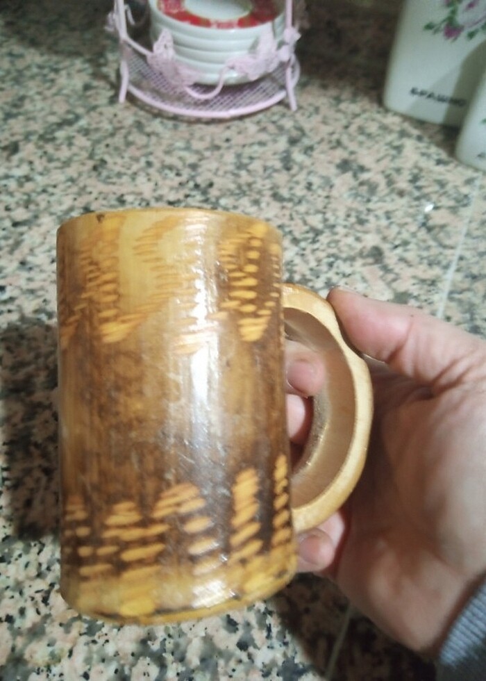 Antuka ahşap bardak  - Görsel 3