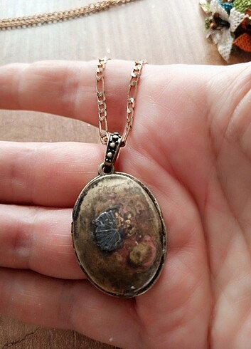 Antika bakır kolye ucu - Görsel 7