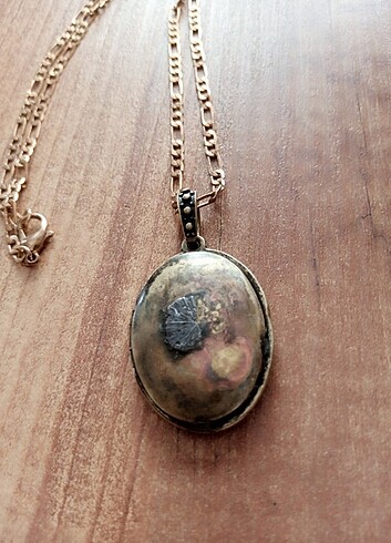 Antika bakır kolye ucu - Görsel 8