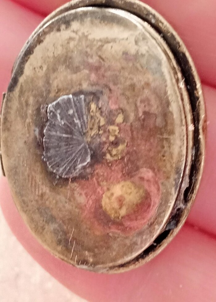 Antika bakır kolye ucu - Görsel 5