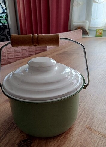 Antika emaye çinko mini bakraç - Görsel 8