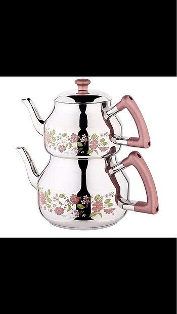 Özkent Marmaris Rose Gold Desenli Çaydanlık 18/10 Paslanmaz Çeli