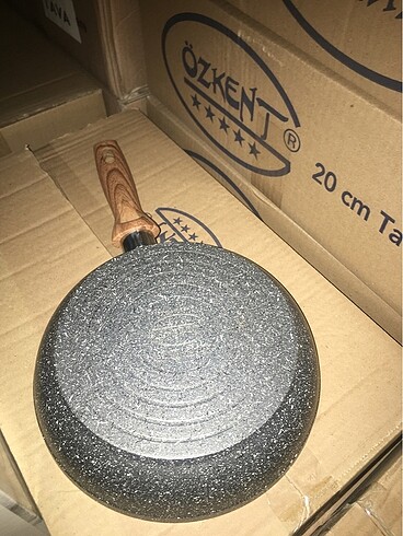  Beden gri Renk Özkent Granit 20 cm Tava Tek Saplı Tava