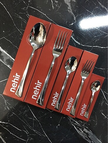 NEHİR Maksi 30 Parça 6 Kişilik Kaşık Çatal Takımı 18/10 Paslanma