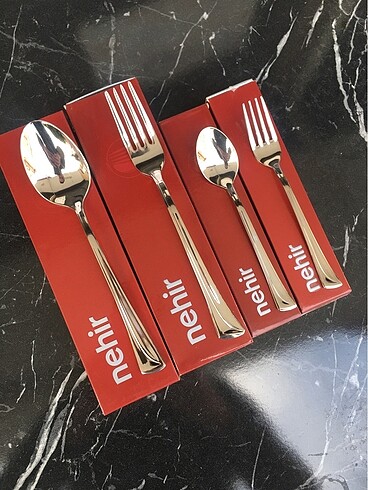 NEHİR Maksi 48 Parça 12 Kişilik Kaşık Çatal Takımı 18/10 Paslanm
