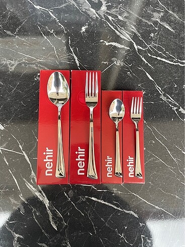 NEHİR Maksi 48 Parça 12 Kişilik Kaşık Çatal Takımı 18/10 Paslanm