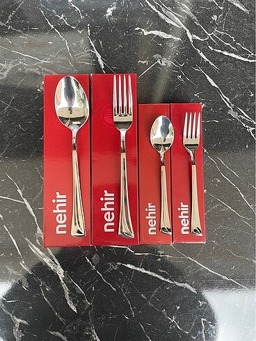 NEHİR Maksi 24 Parça 6 Kişilik Kaşık Çatal Takımı 18/10 Paslanma