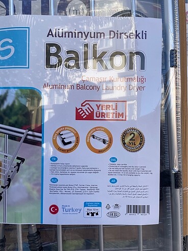 Beden Alüminyum Dirsekli Balkon Askılığı
