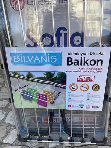 Madame Coco Alüminyum Dirsekli Balkon Askılığı Çamaşırlık Balkon Kurutmalık