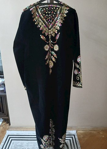 Boncuk İşlemeli Bohem Uzun Kadın Elbisesi - Görsel 7