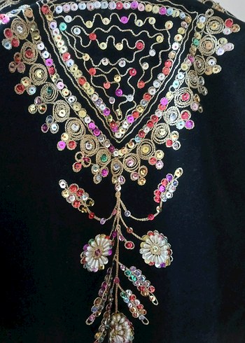 Boncuk İşlemeli Bohem Uzun Kadın Elbisesi - Görsel 8