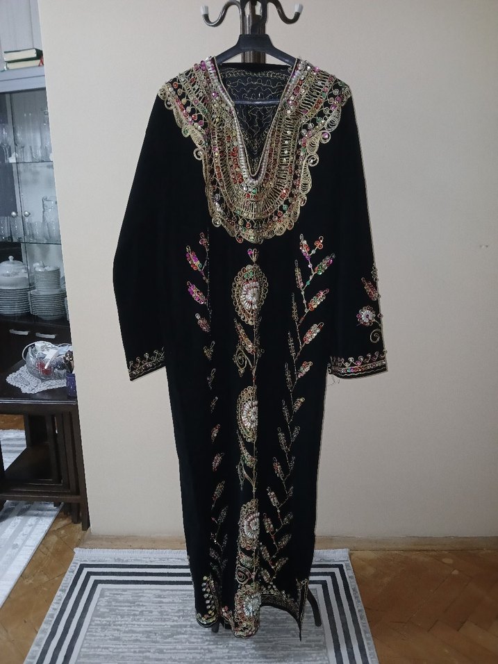 Boncuk İşlemeli Bohem Uzun Kadın Elbisesi - Görsel 2