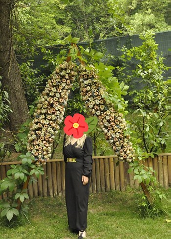 Siyah V Yaka Kemerli Uzun Kalem Elbise - Görsel 5